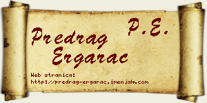 Predrag Ergarac vizit kartica
